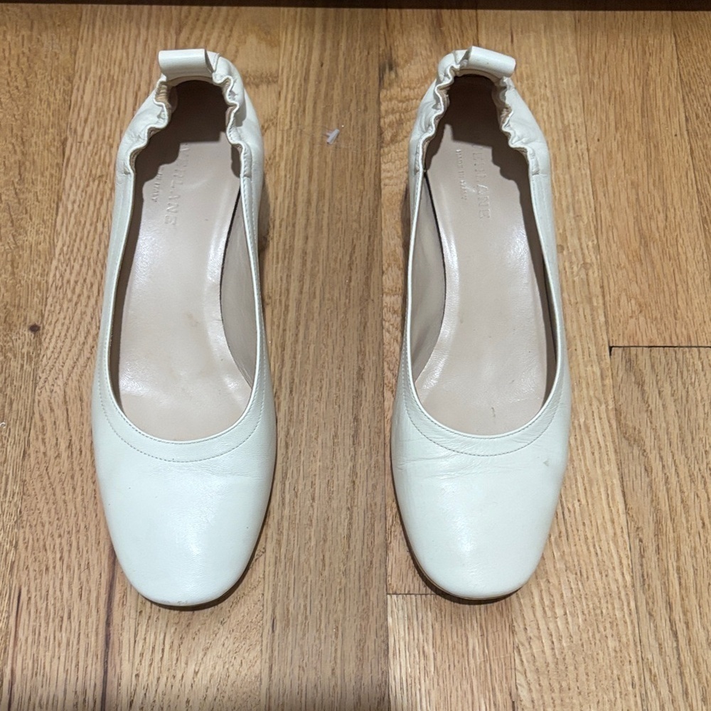 EVERLANE leather Colorblock chunky heels